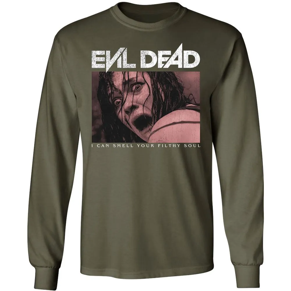 Long Sleeve T-Shirt - Black - Military Green - 16