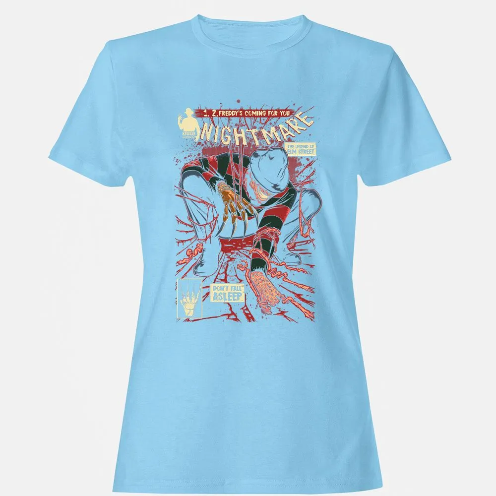 Women's T-Shirt - ZLBZ7P9P - Light Blue - 8