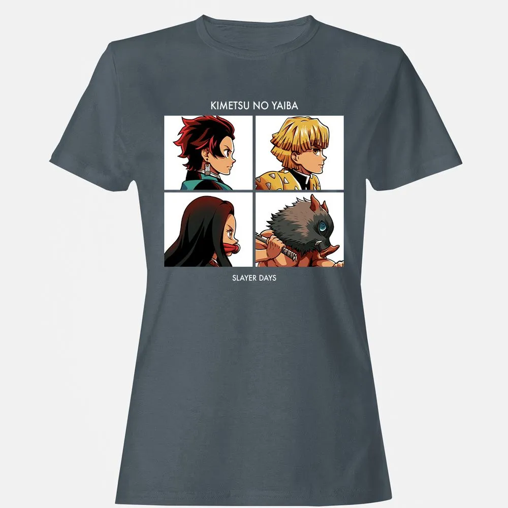 Women's T-Shirt - J3X7MPVH - Charcoal - 3