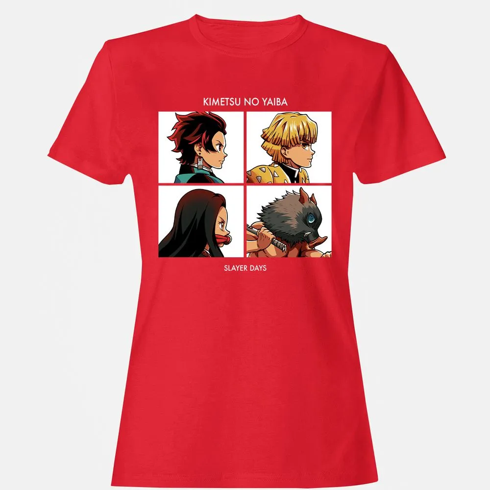 Women's T-Shirt - J3X7MPVH - Red - 13