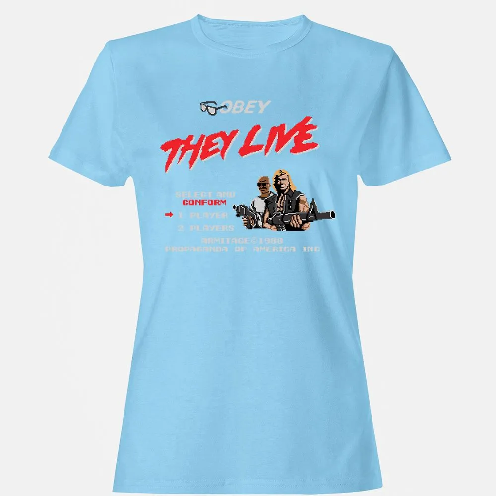 Women's T-Shirt - 6LTQYZMM - Light Blue - 8