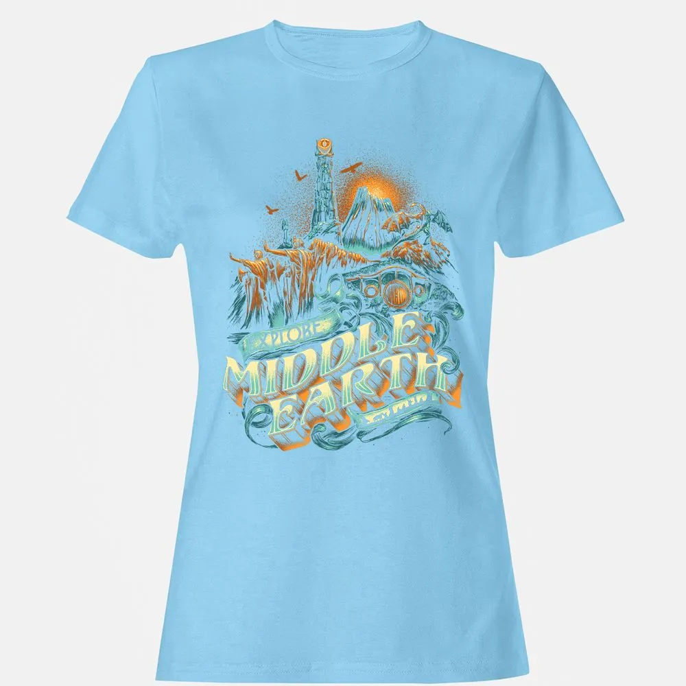 Women's T-Shirt - 9A3VMTK9 - Light Blue - 8