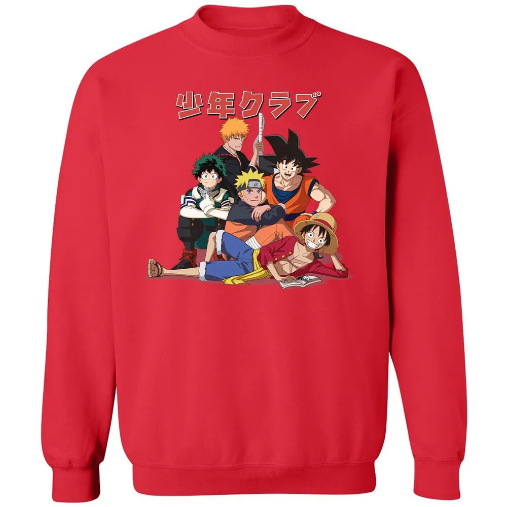 Classic Unisex Sweatshirt - C9D57ZDQ - Red - 5