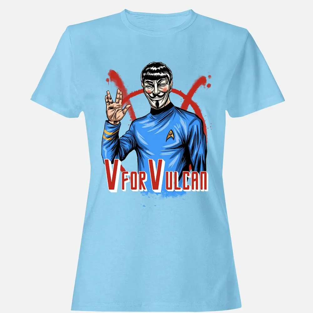 Women's T-Shirt - U5F81ZRQ - Light Blue - 8