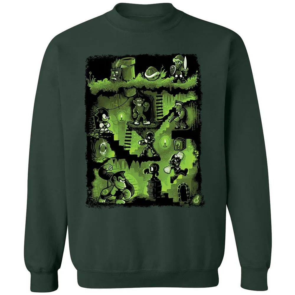 Classic Unisex Sweatshirt - B8ZJ797E - Forest Green - 4