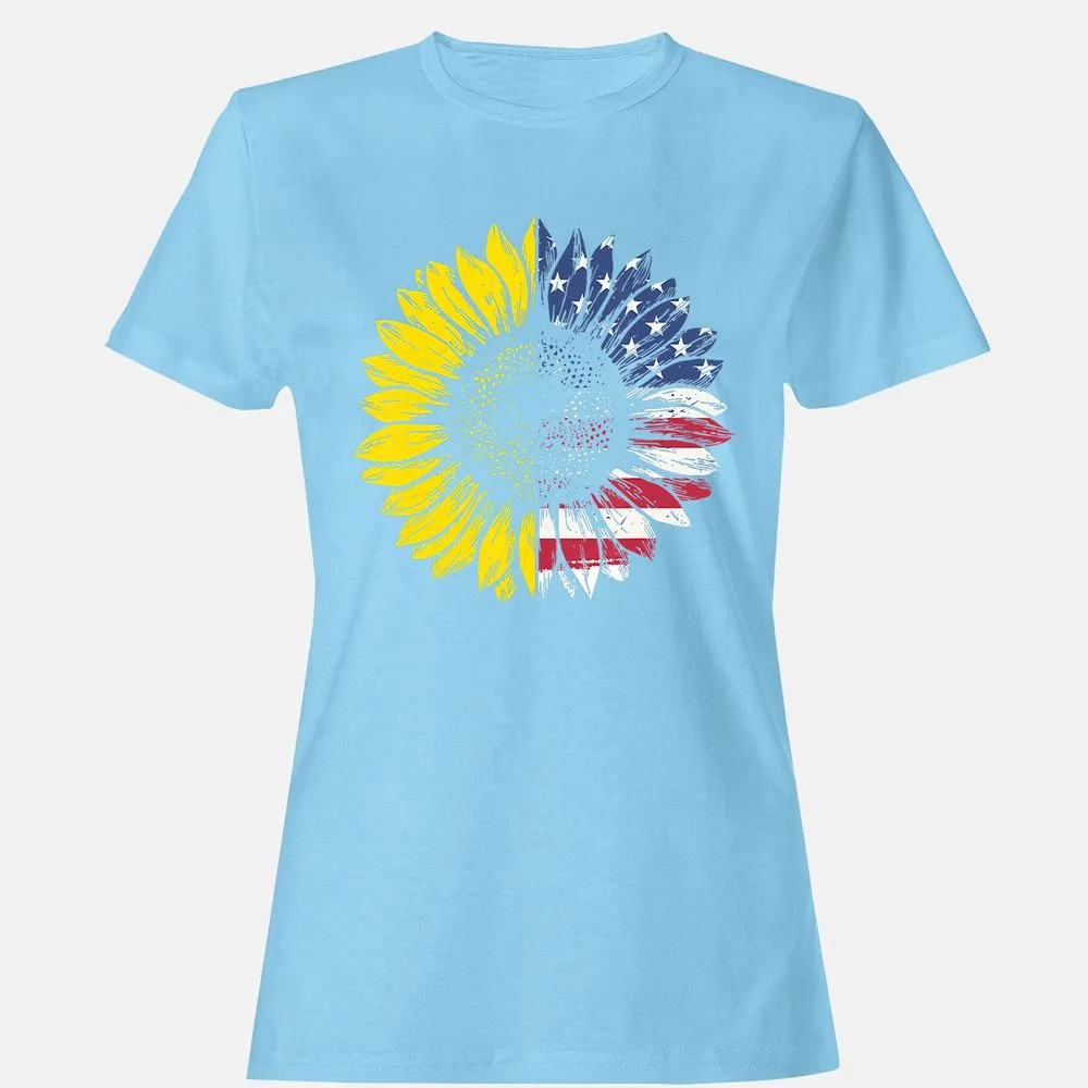 Women's T-Shirt - RH8MQVU1 - Light Blue - 8