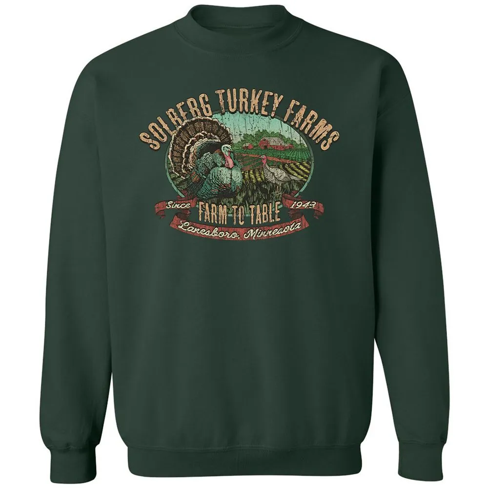 Vintage Turkey Farm Thanksgiving - Forest Green - 4