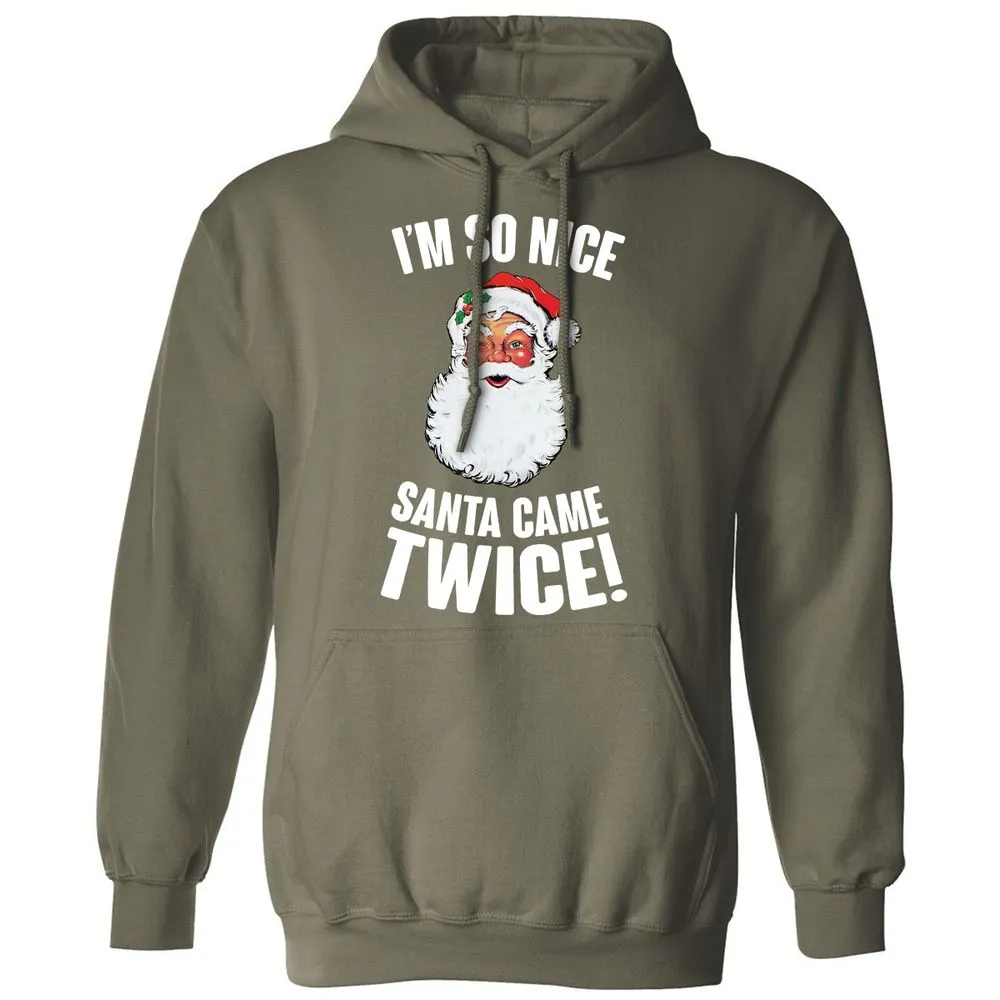 I'm So Nice Santa Came Twice! - Military Green - 4