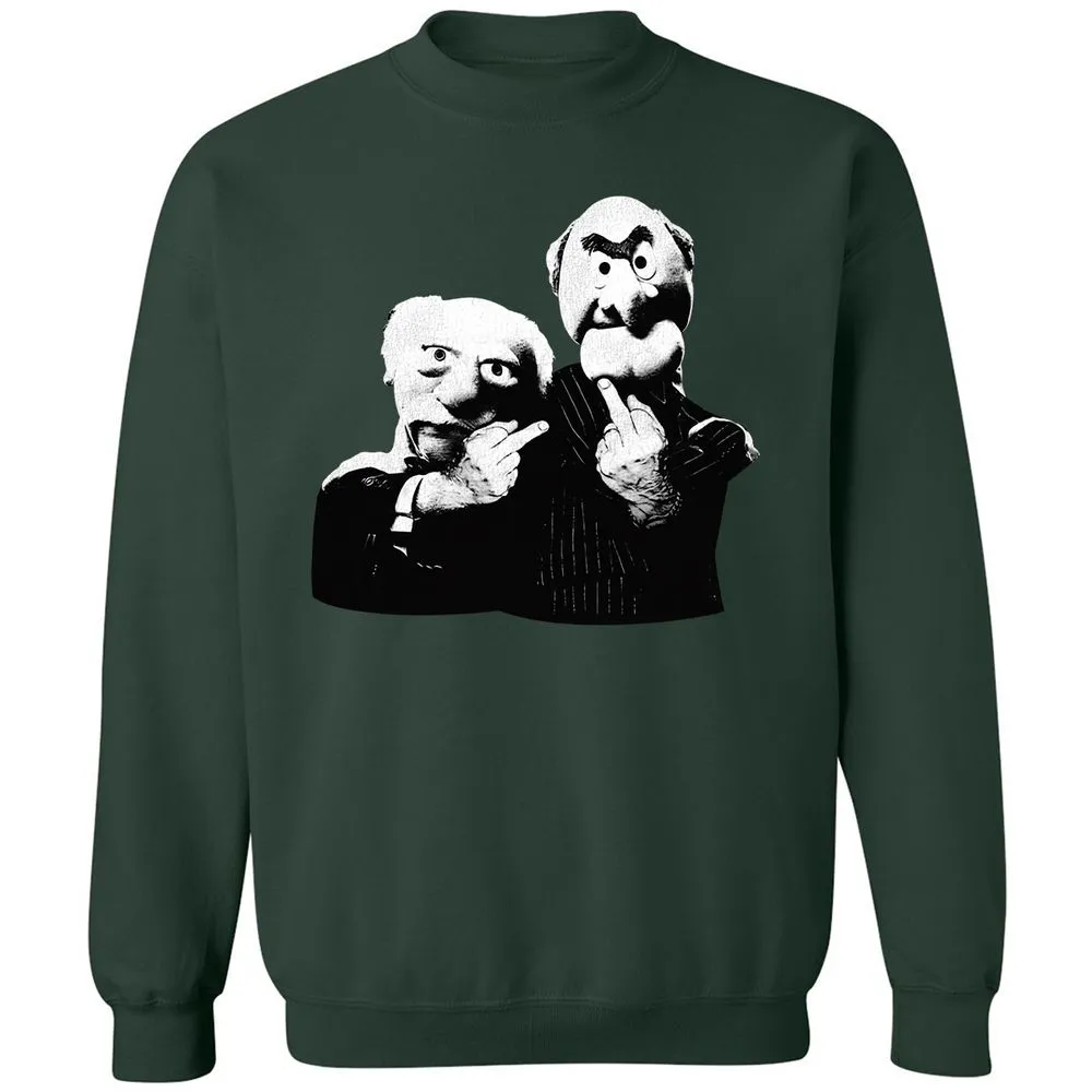 Statler and Waldorf Middle Finger - Forest Green - 4