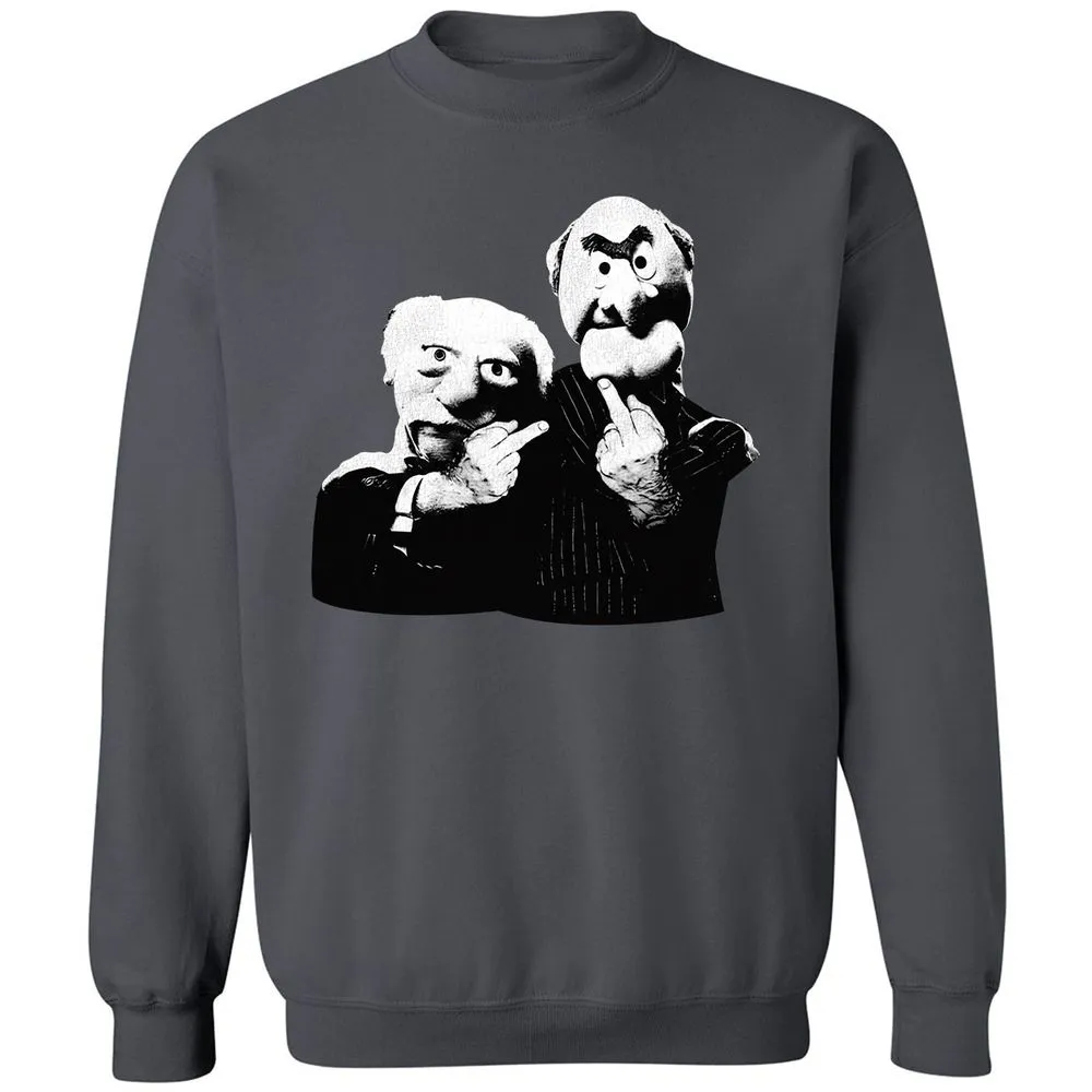 Statler and Waldorf Middle Finger - Charcoal - 7