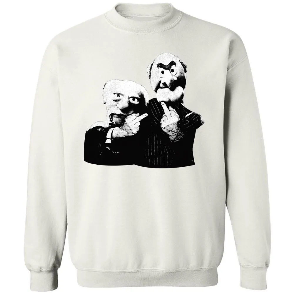Statler and Waldorf Middle Finger - White - 12