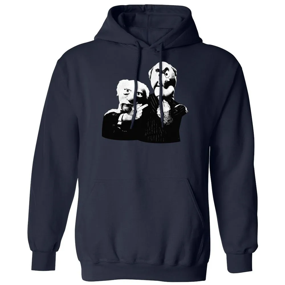 Statler and Waldorf Middle Finger - Navy - 2