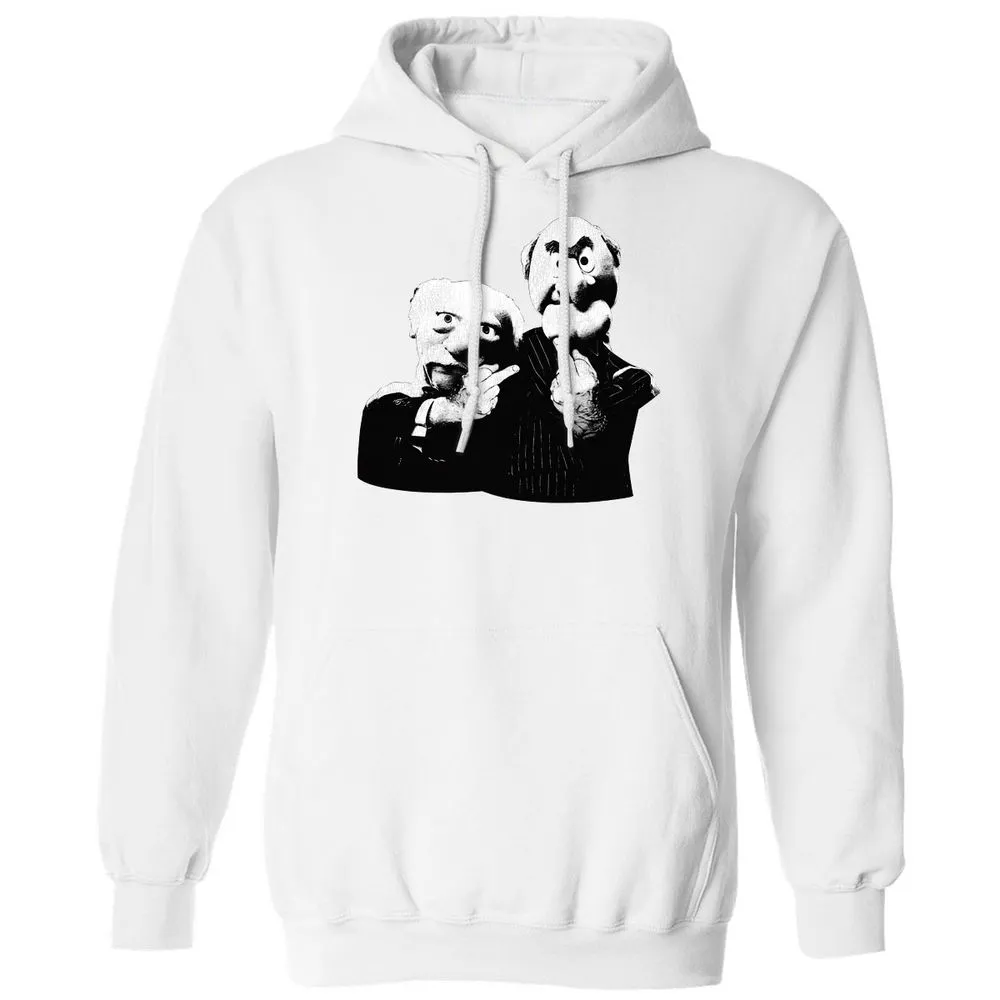 Statler and Waldorf Middle Finger - White - 11