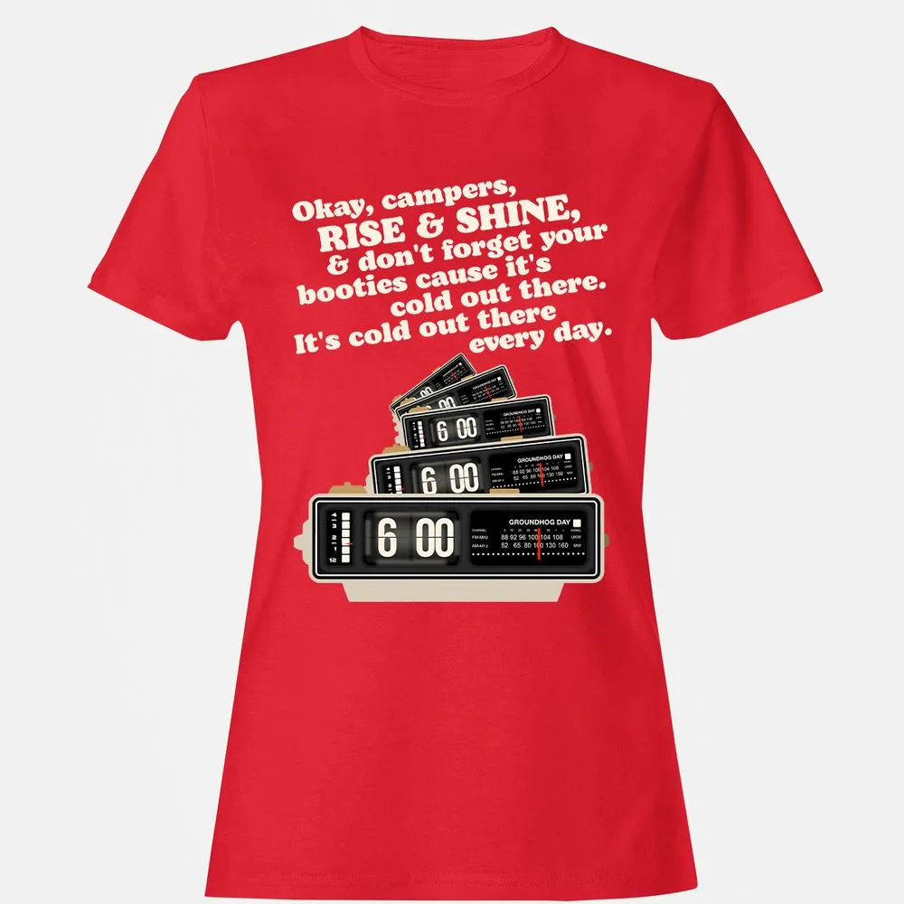 Women's T-Shirt - B597QEYG - Red - 13