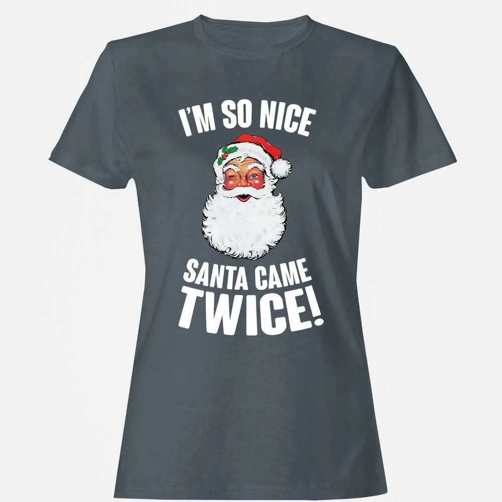 I'm So Nice Santa Came Twice! - Charcoal - 3