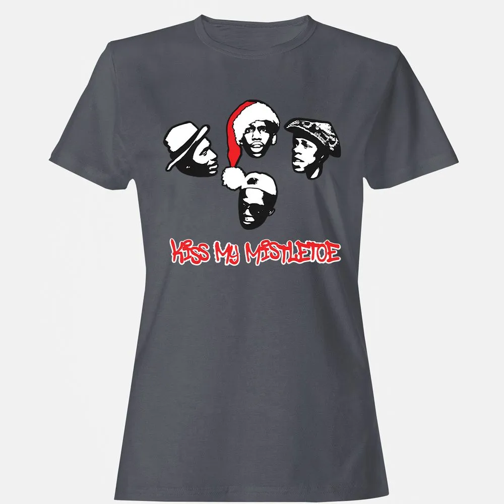 Kiss My Mistletoe Xmas Rap - Dark Heather - 5