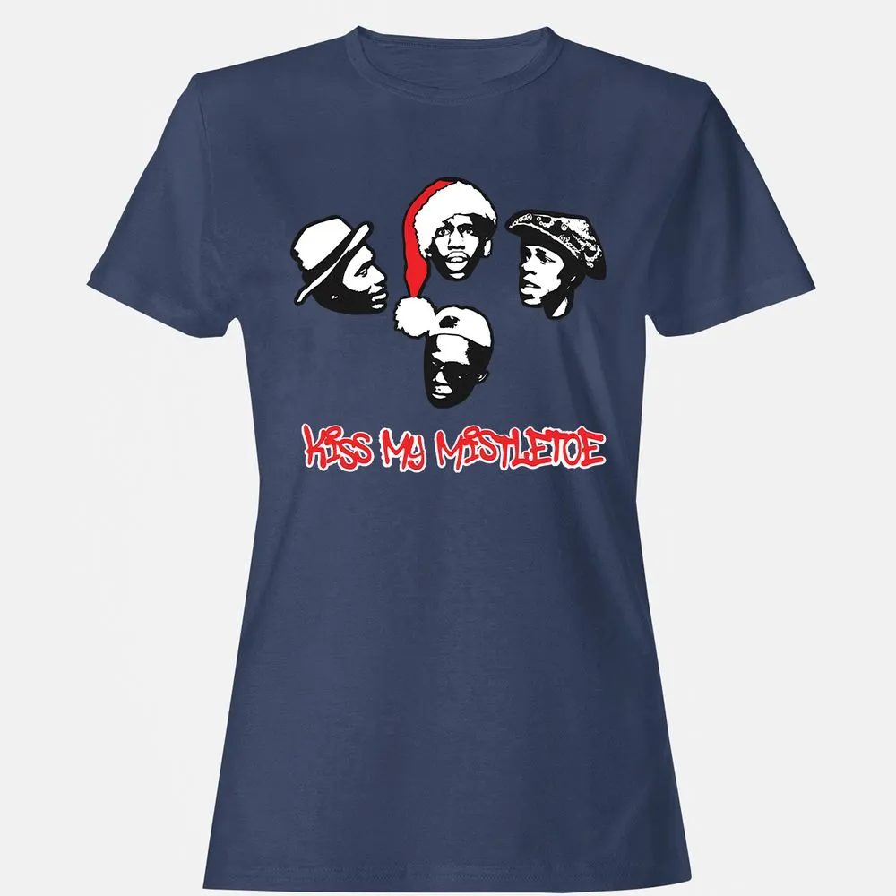 Kiss My Mistletoe Xmas Rap - Navy - 10