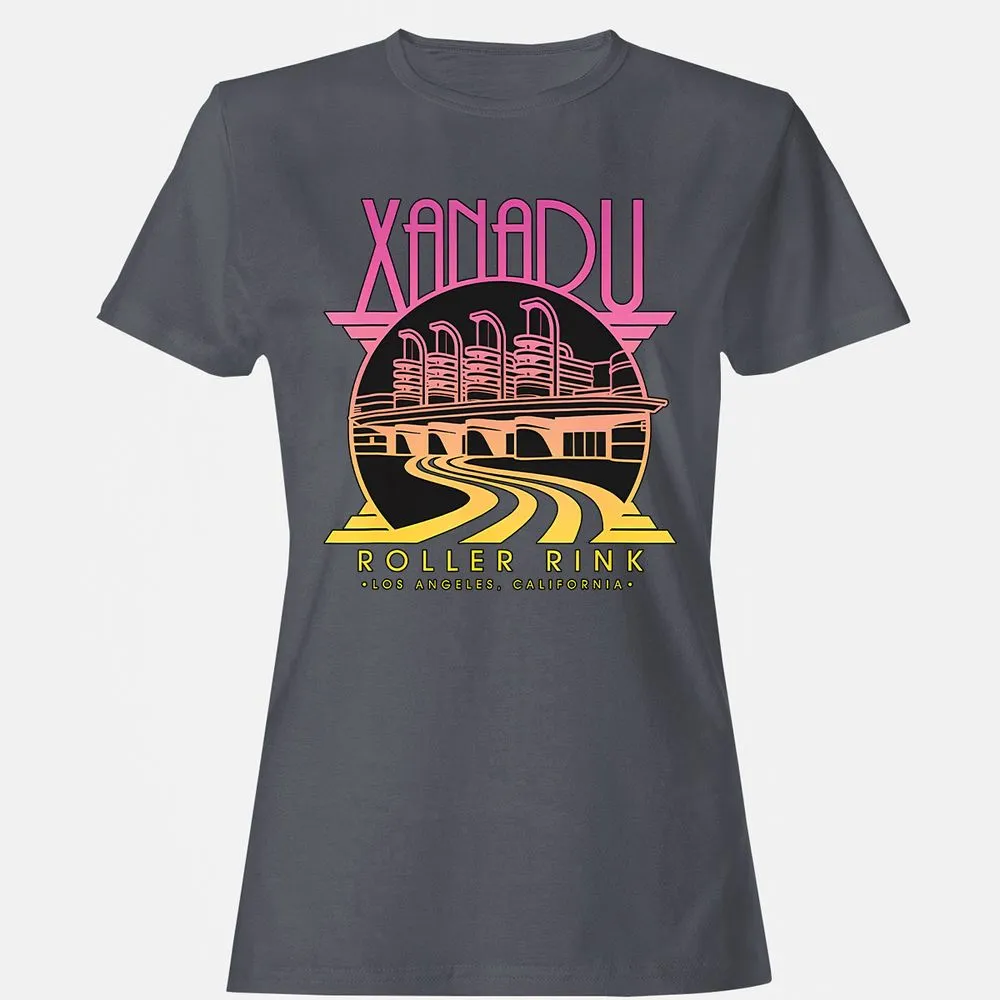Olivia Newton-John Xanadu Roller Rink Pink Yellow Fade - Dark Heather - 5