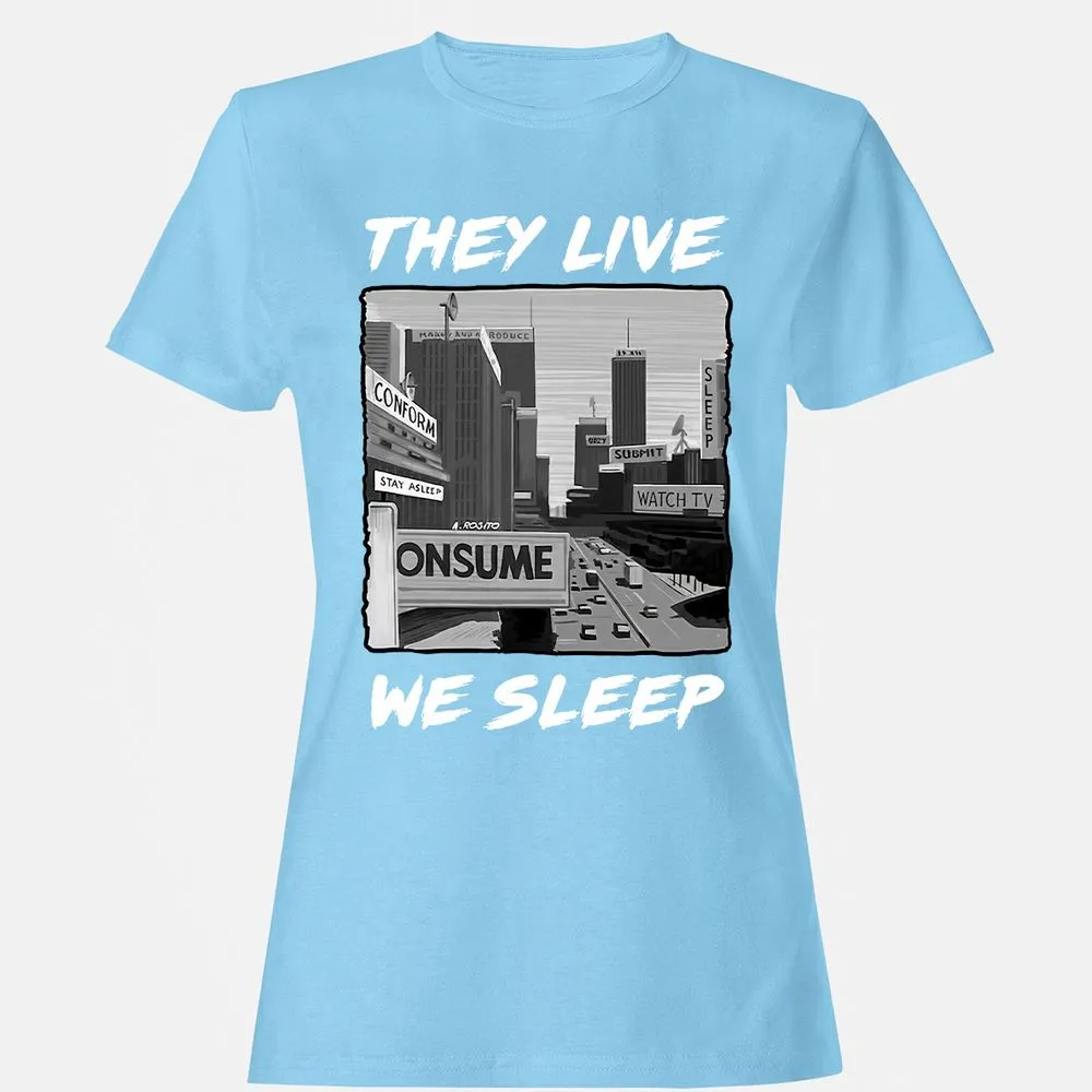 Women's T-Shirt - CR95SDLK - Light Blue - 8