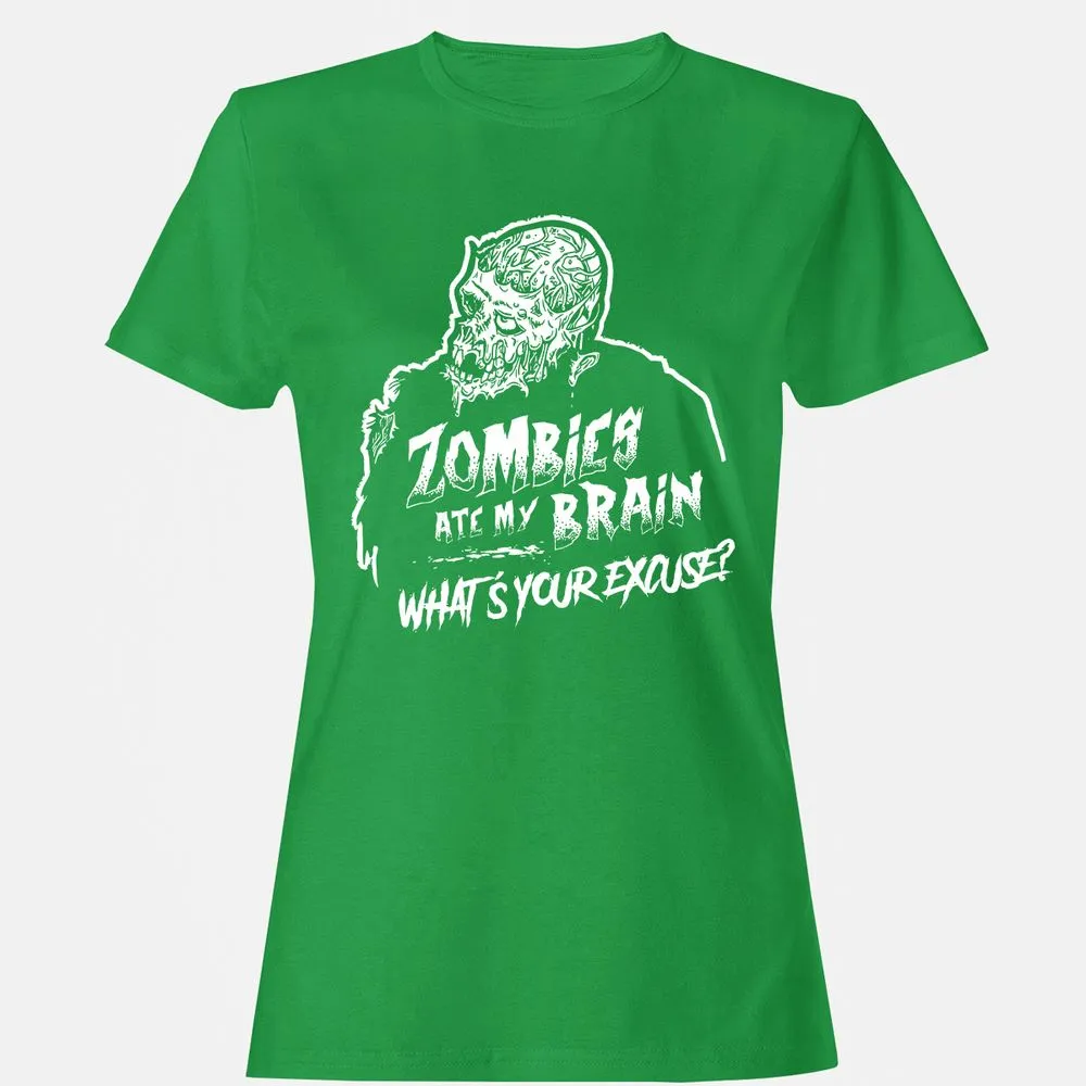 Zombies Ate My Brain - Irish Green - 7