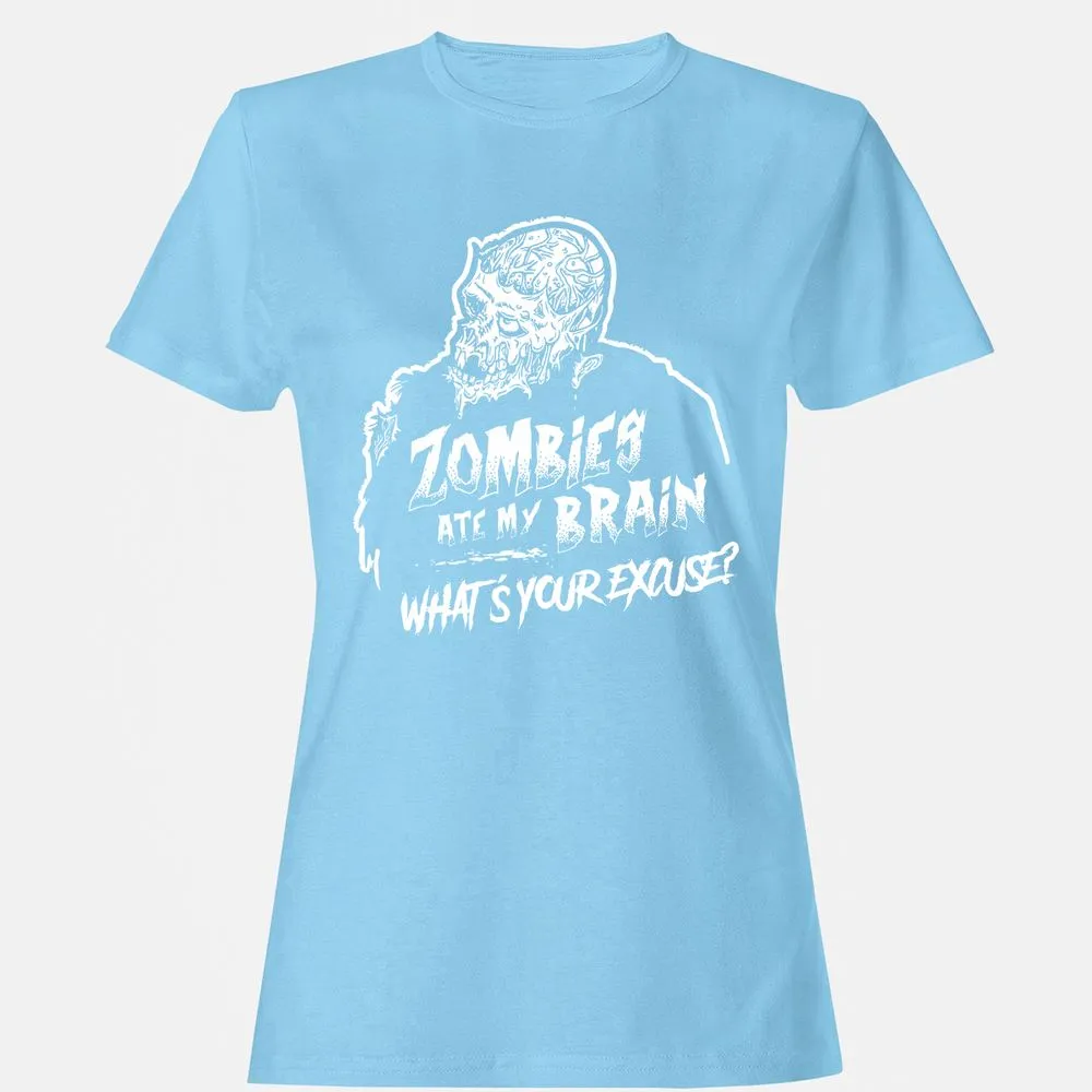 Zombies Ate My Brain - Light Blue - 8