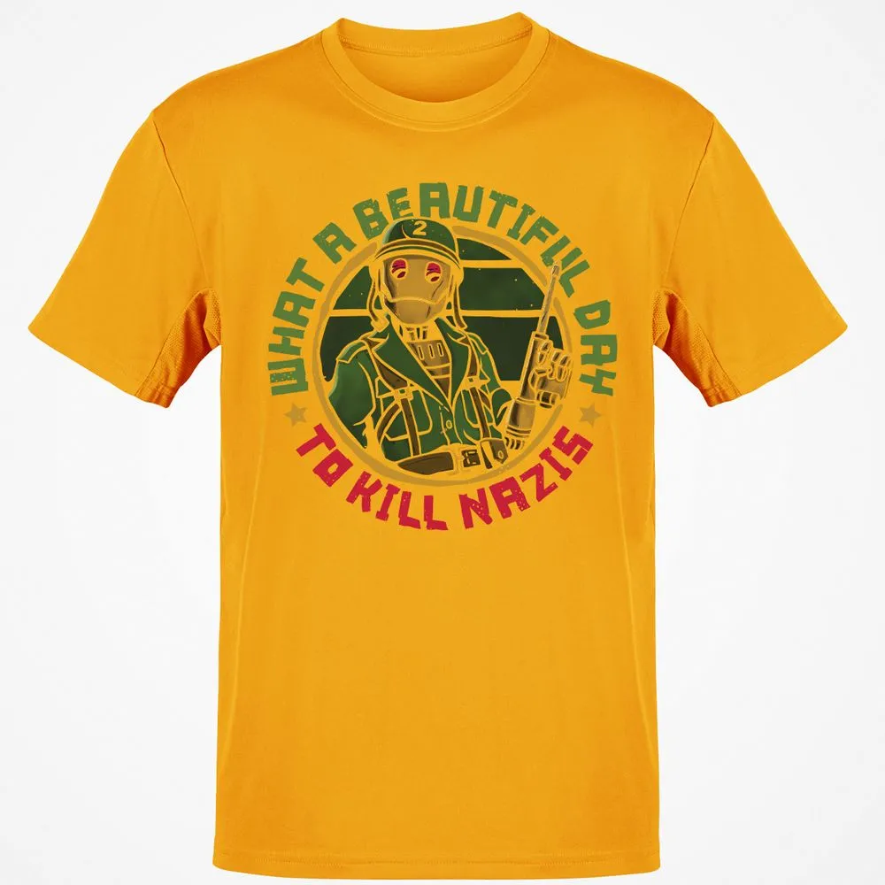 Classic Unisex T-Shirt - Q6T1GFBX - Gold - 4