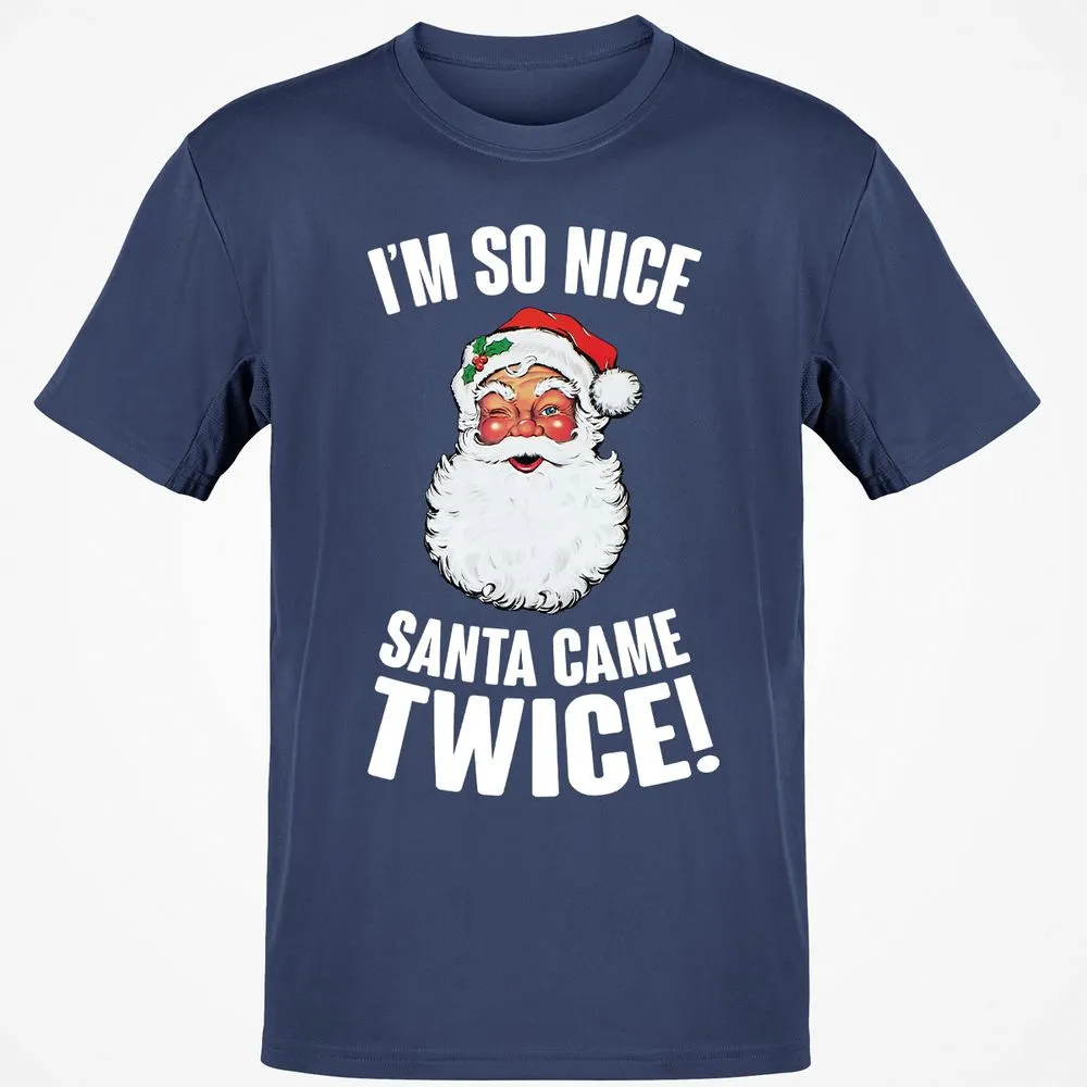 I'm So Nice Santa Came Twice! - Navy - 7