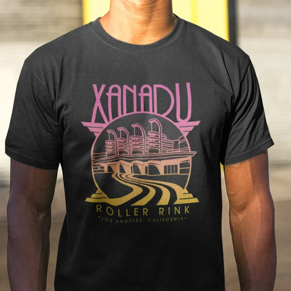 Xanadu Roller Rink Pink Yellow Fade Classic Unisex T-Shirt - 2