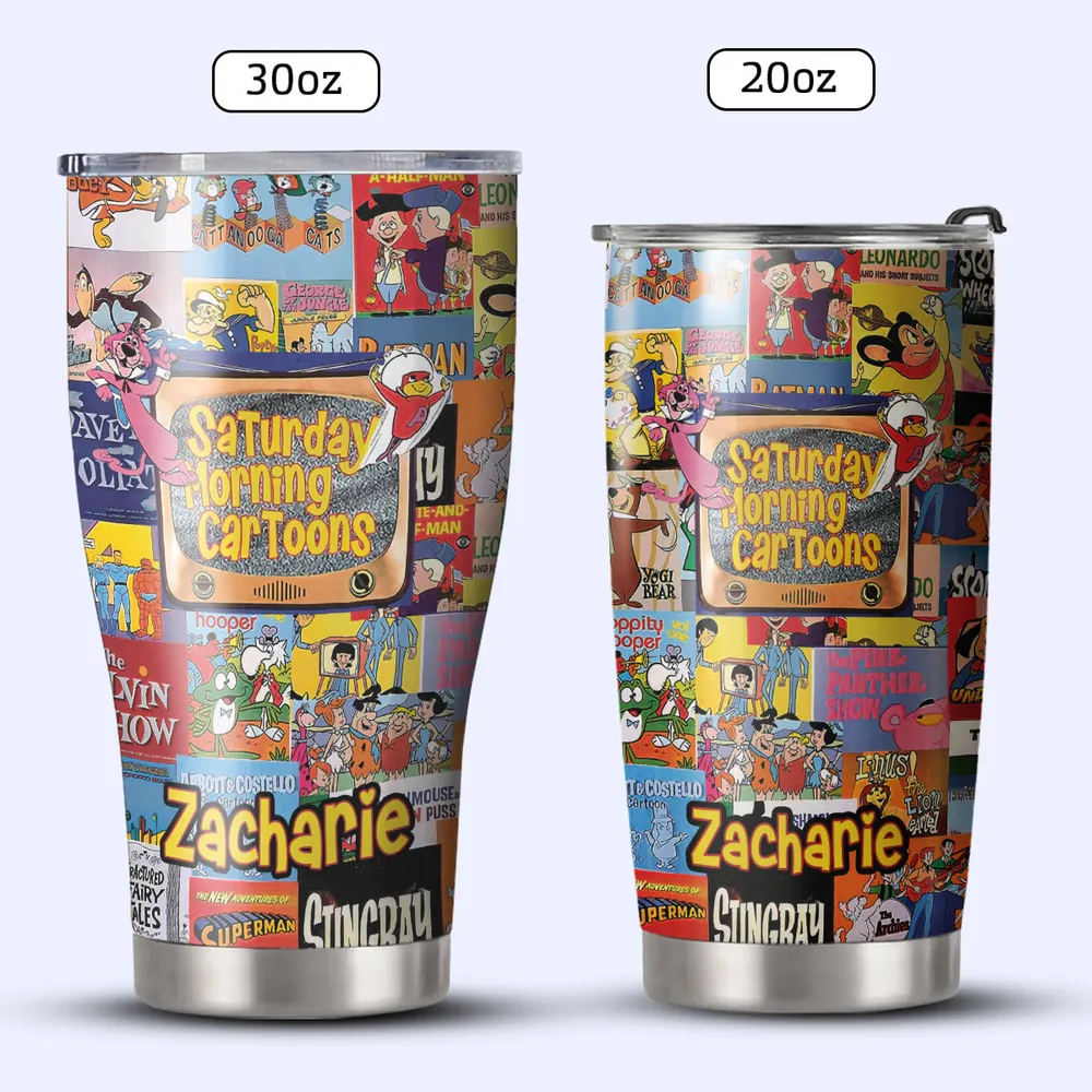 Saturday Morning Cartoons Stainless Steel Tumbler - 4