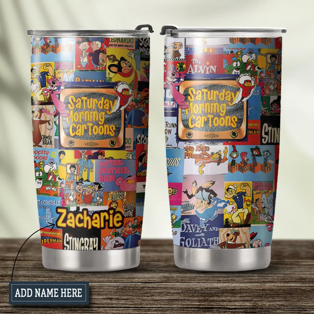 Saturday Morning Cartoons Stainless Steel Tumbler - 1