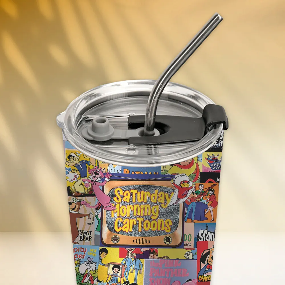 Saturday Morning Cartoons Stainless Steel Tumbler - 3