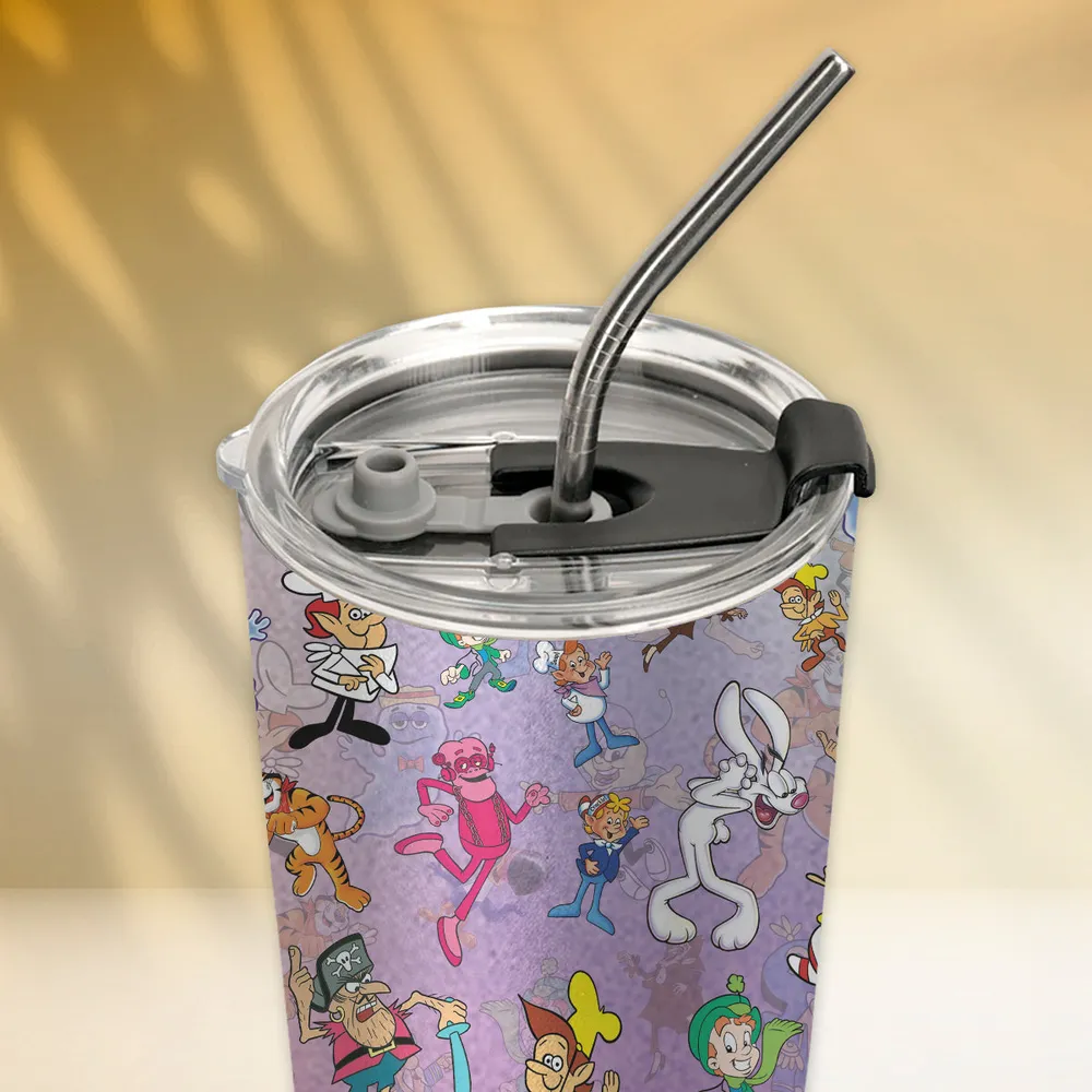 80s 90s Commercial Mascot Cereal Stainless Steel Tumbler - 3