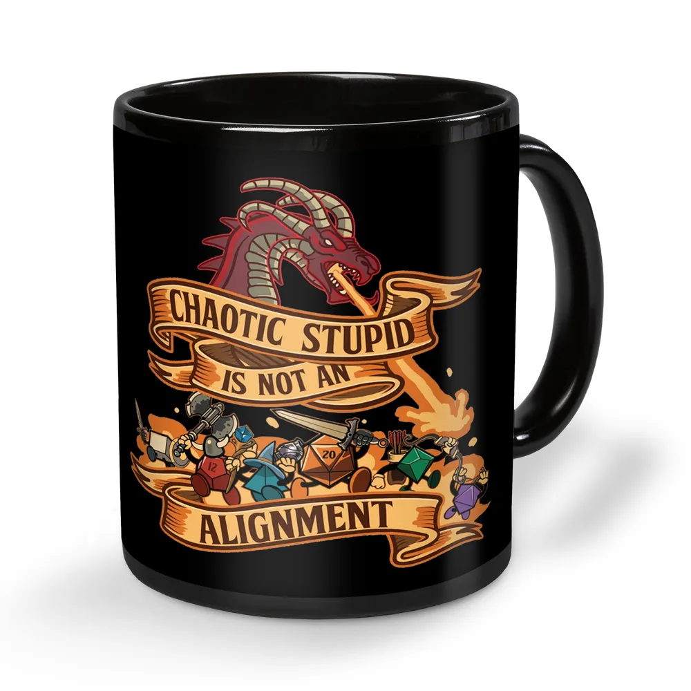 Chaotic Stupid Is Not An Alignment Ceramic Mug - 4