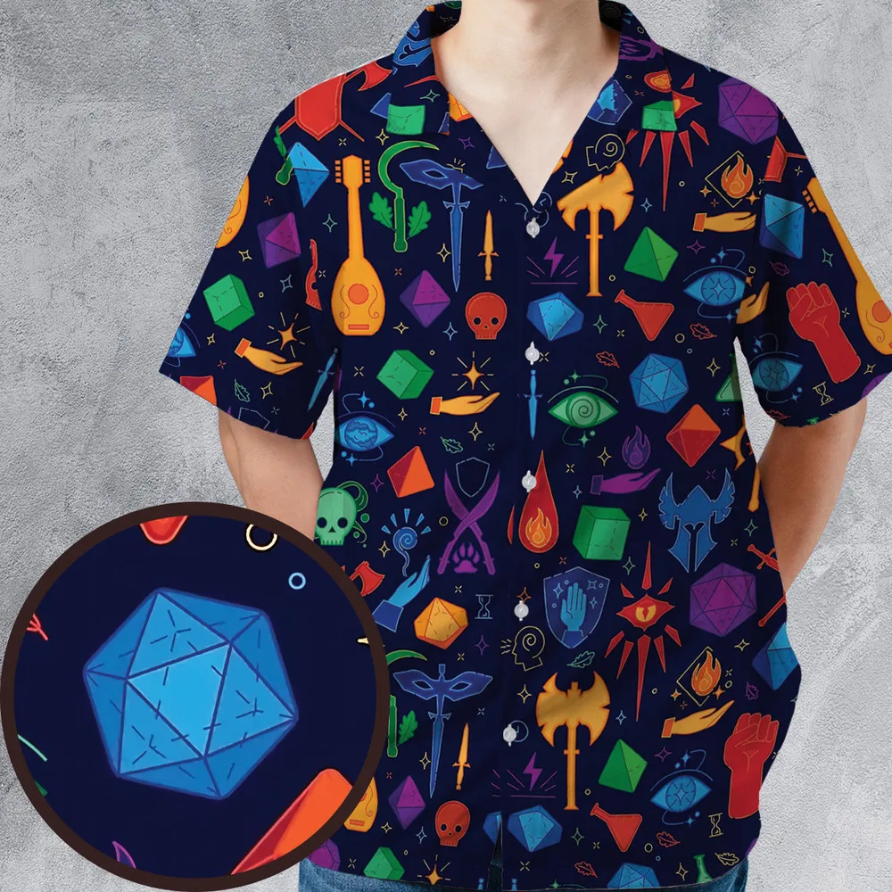 Colorful Dice Hawaiian Shirt - 1