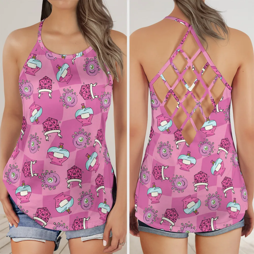 Nerd Love RPG Criss Cross Tank Top - 1