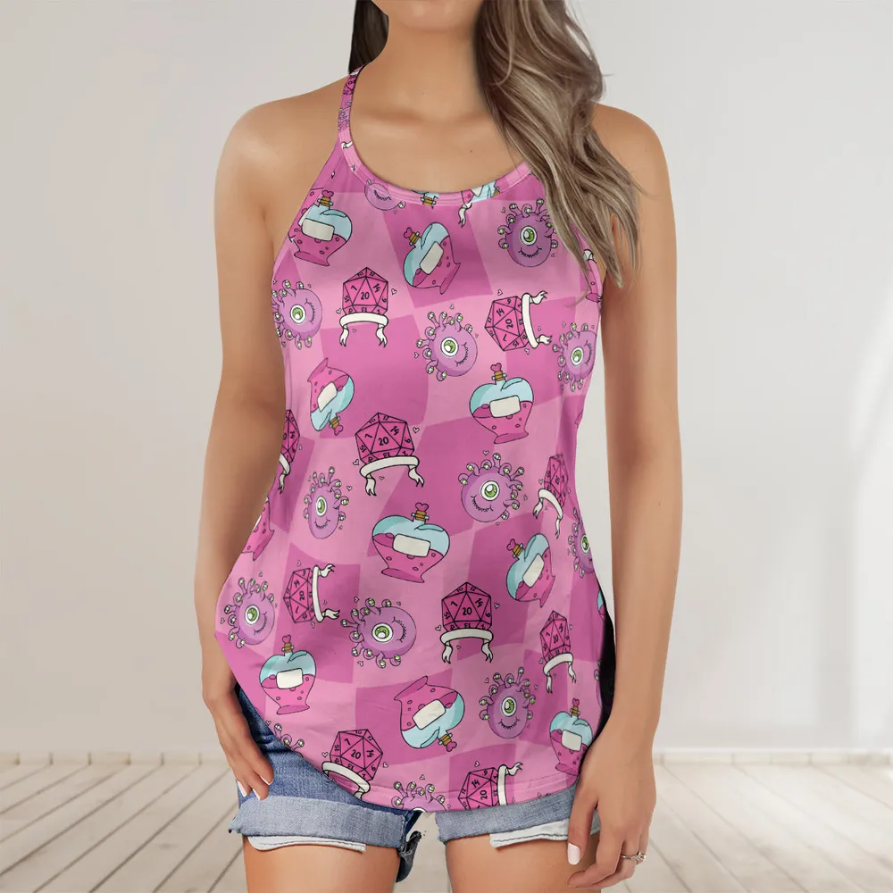 Nerd Love RPG Criss Cross Tank Top - 2