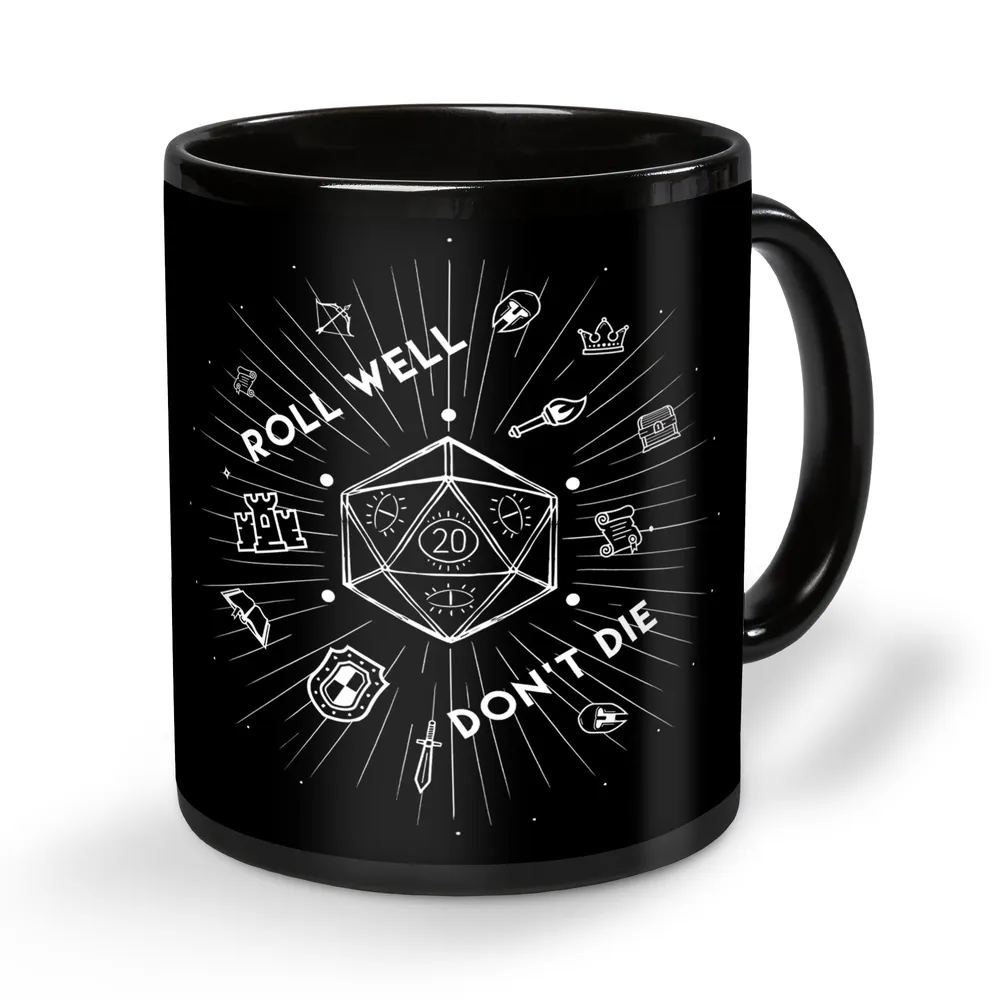 Roll Well Black Ceramic Mug - 2