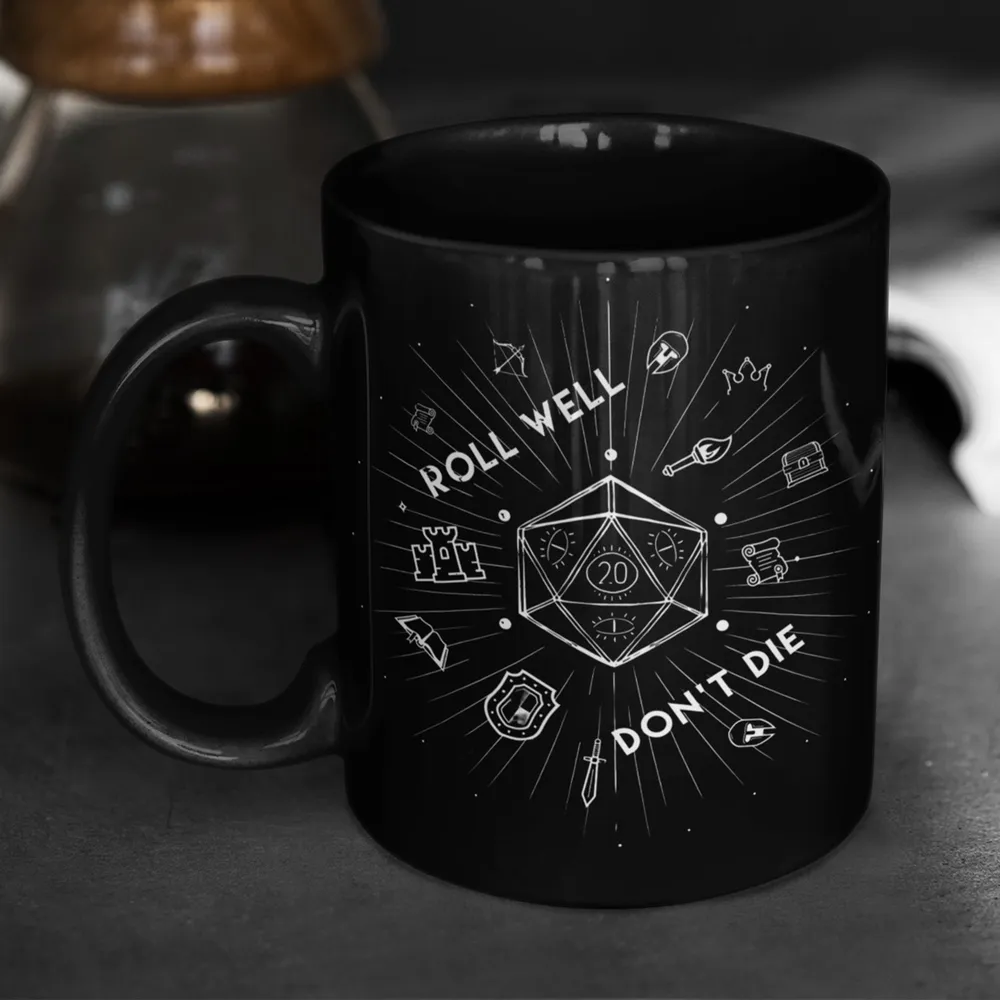Roll Well Black Ceramic Mug - 1