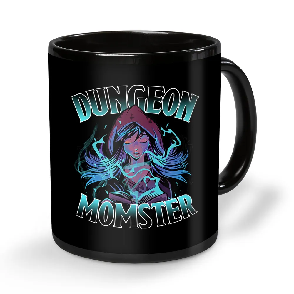 Dungeon Momster Black Ceramic Mug - 2