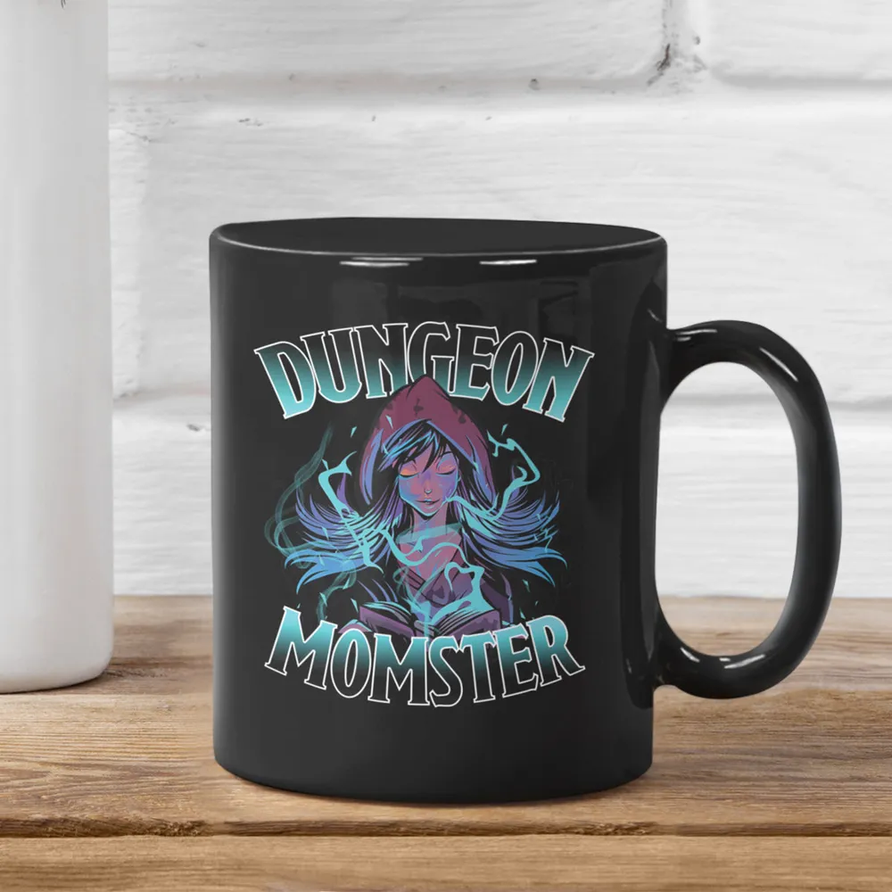 Dungeon Momster Black Ceramic Mug - 1