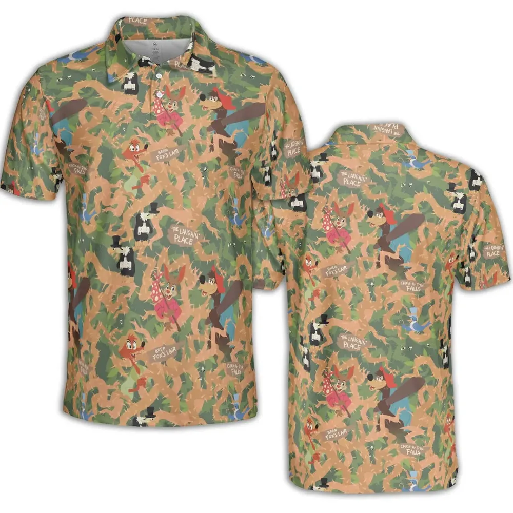 Flowing Down Splash Mountain AOP Men/Women Polo Shirt - 2