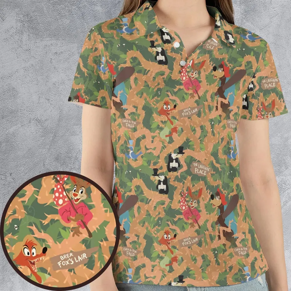 Flowing Down Splash Mountain AOP Men/Women Polo Shirt - 4