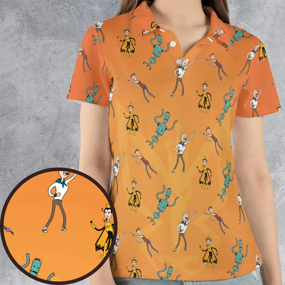 Monarch Madness The Venture Bros Adventure Time Mashup AOP Men/Women Polo Shirt - 4