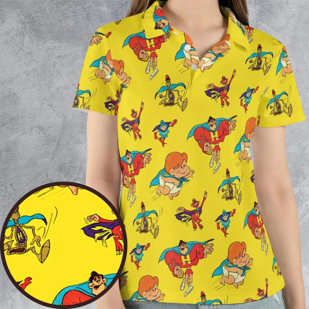 The Mighty Heroes Characters AOP Men/Women Polo Shirt - 4