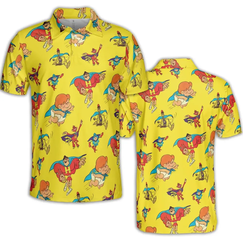 The Mighty Heroes Characters AOP Men/Women Polo Shirt - 2