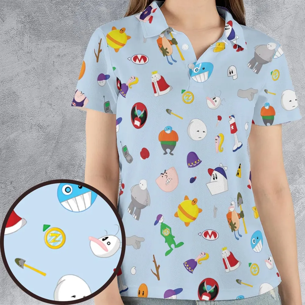 Homestar Runner Main Cast AOP Men/Women Polo Shirt - 4