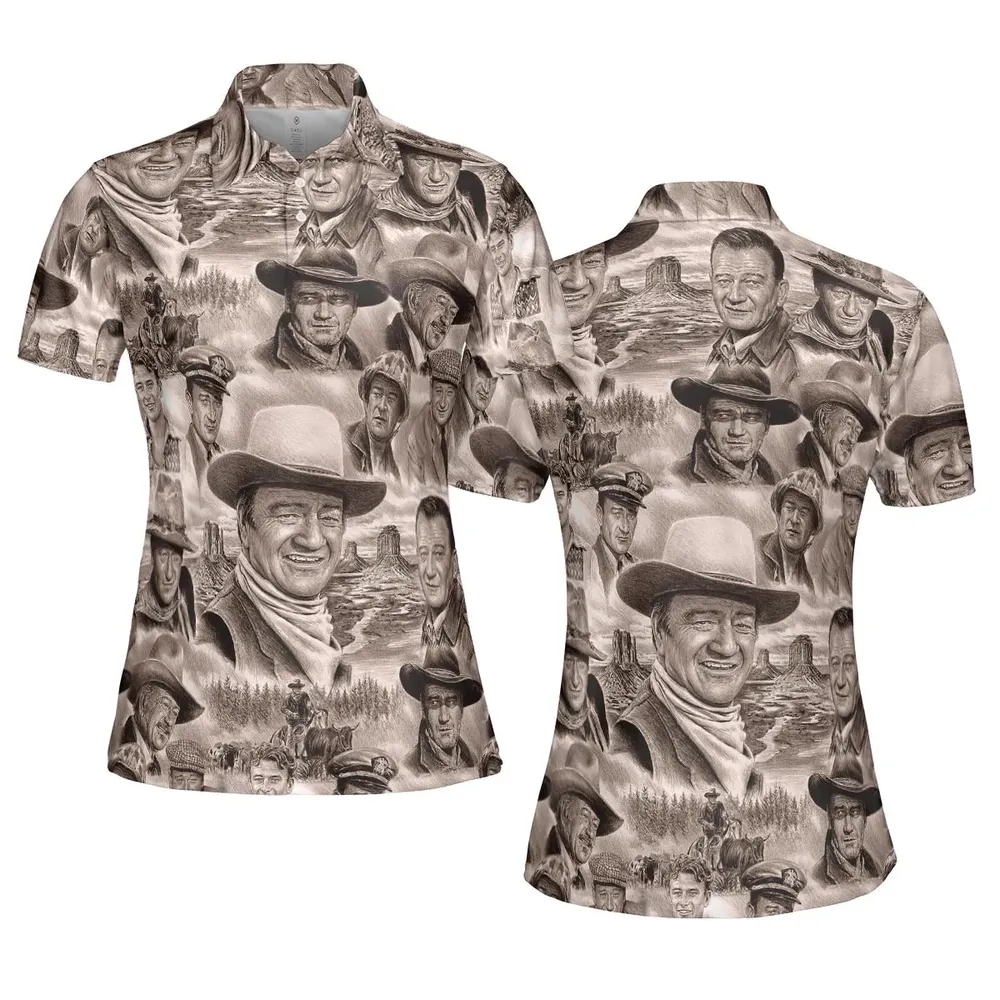 Of these Wayne Westerns AOP Men/Women Polo Shirt - 5