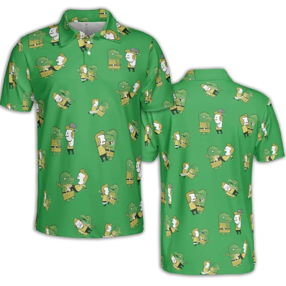 Kirk-Fu With Gorn Star Trek AOP Men/Women Polo Shirt - 2