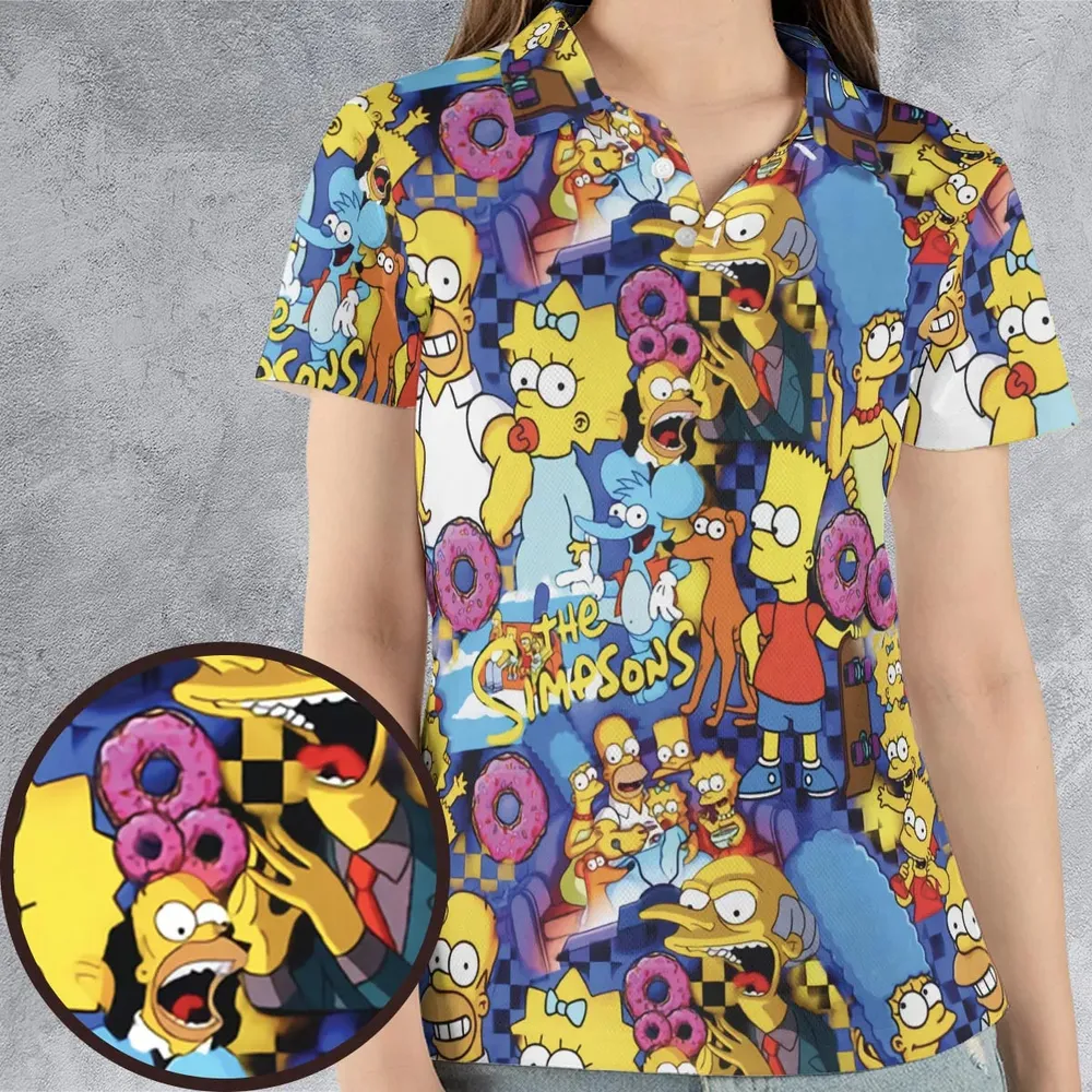 Springfield Swag The Simpsons AOP Men/Women Polo Shirt - 4