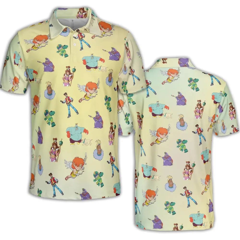 80s Captain N: The Game Master Characters AOP Men/Women Polo Shirt - 2